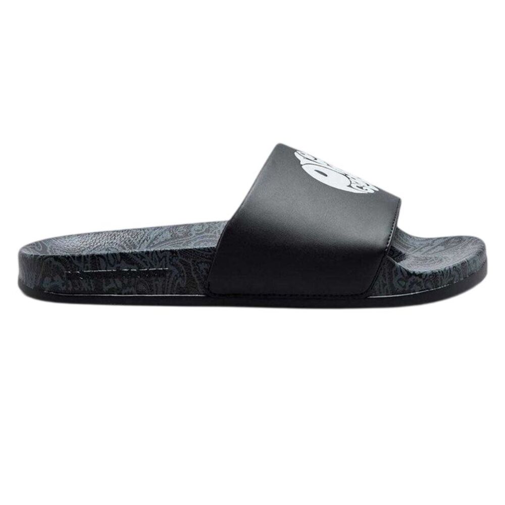 Pretty Green Mens Paisley Sliders / Black/White